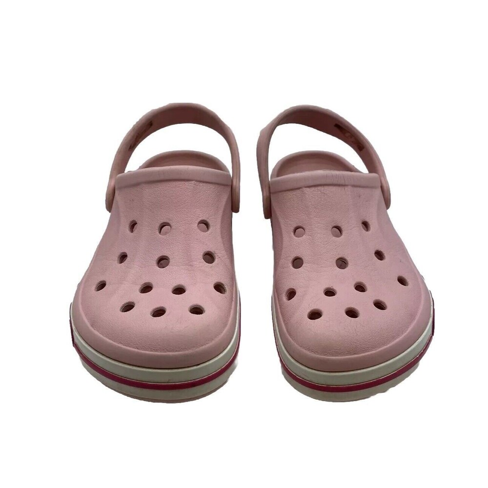 Crocs Children's Toddlers Pink Bayaband Clog Comfort Slip on Shoe Sz 12